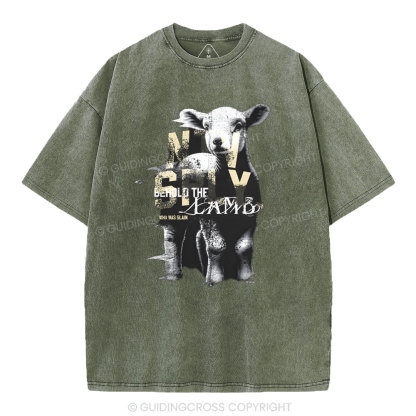 Worthy Is The Lamb Christian Washed T-Shirt