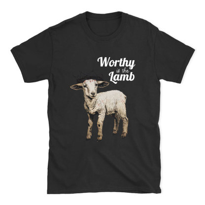 Worthy Is The Lamb Christian Washed T-Shirt