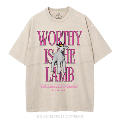 Worthy Is The Lamb Washed T-Shirt-ZP