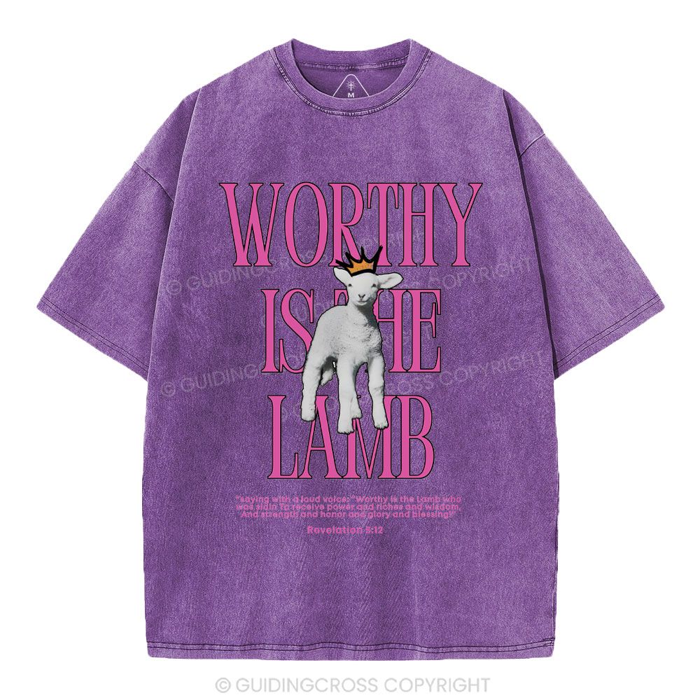 Worthy Is The Lamb Washed T-Shirt-ZP