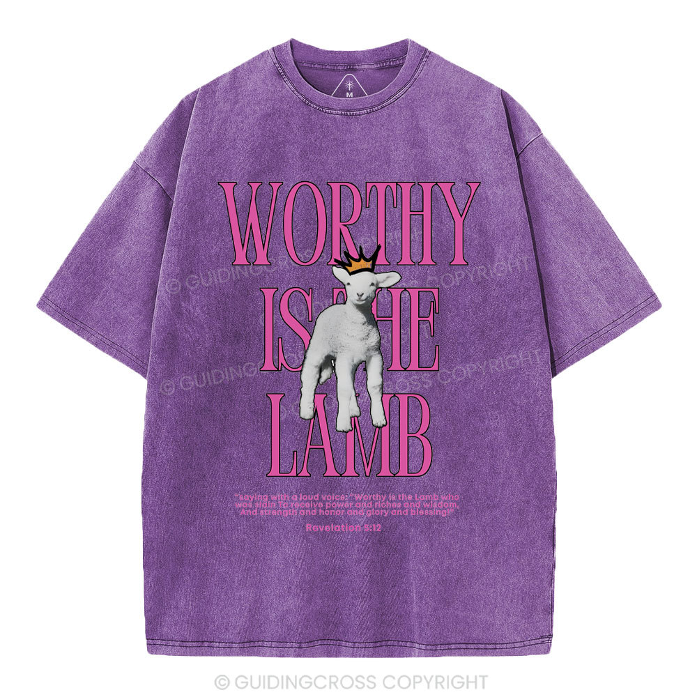 Worthy Is The Lamb Washed T-Shirt-ZP