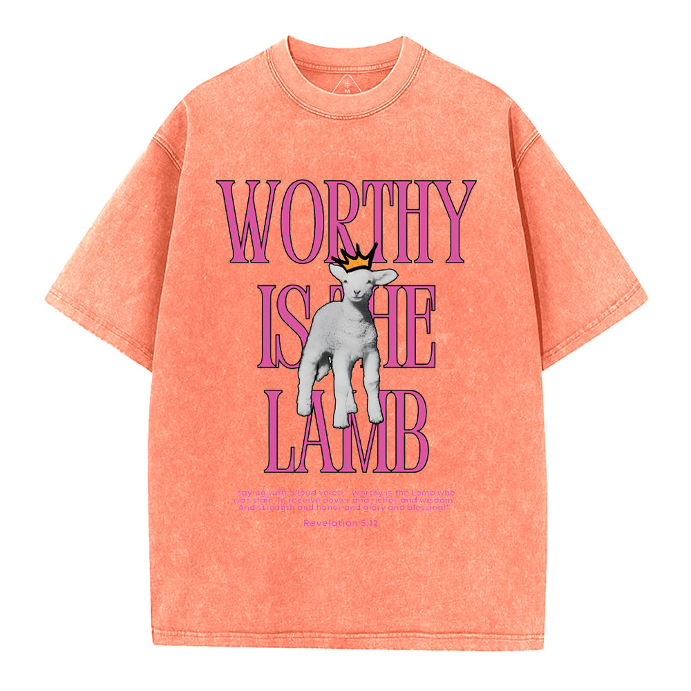 Worthy Is The Lamb Washed T-Shirt-ZP