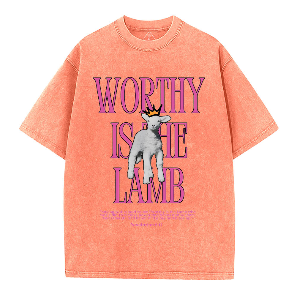 Worthy Is The Lamb Washed T-Shirt-ZP