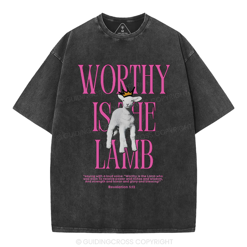 Worthy Is The Lamb Washed T-Shirt-ZP