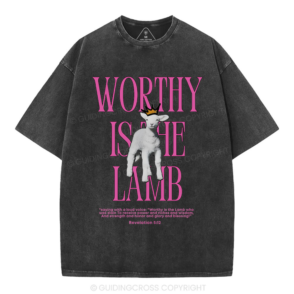 Worthy Is The Lamb Washed T-Shirt-ZP