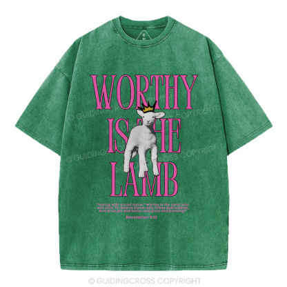 Worthy Is The Lamb Washed T-Shirt-ZP