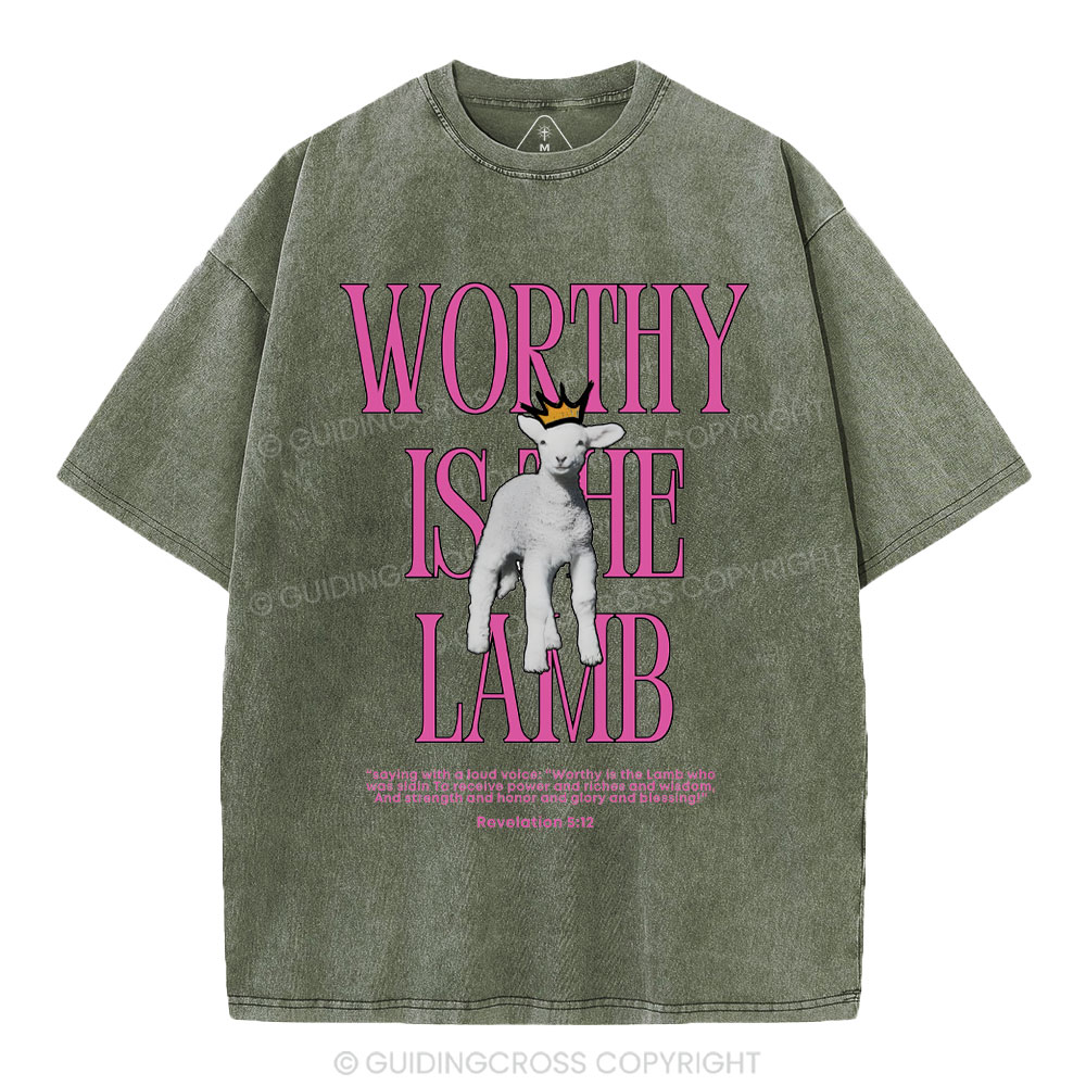 Worthy Is The Lamb Washed T-Shirt-ZP