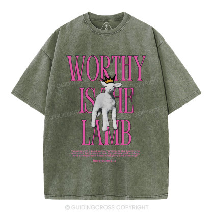Worthy Is The Lamb Washed T-Shirt-ZP