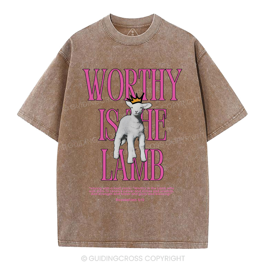 Worthy Is The Lamb Washed T-Shirt-ZP
