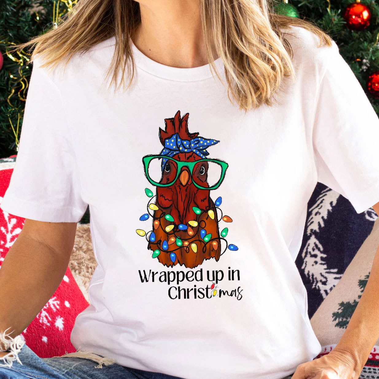 Wrapped Up In Christmas Christian T-Shirt