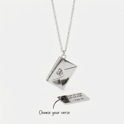 Personalized Love Letter Envelope Christian Necklace