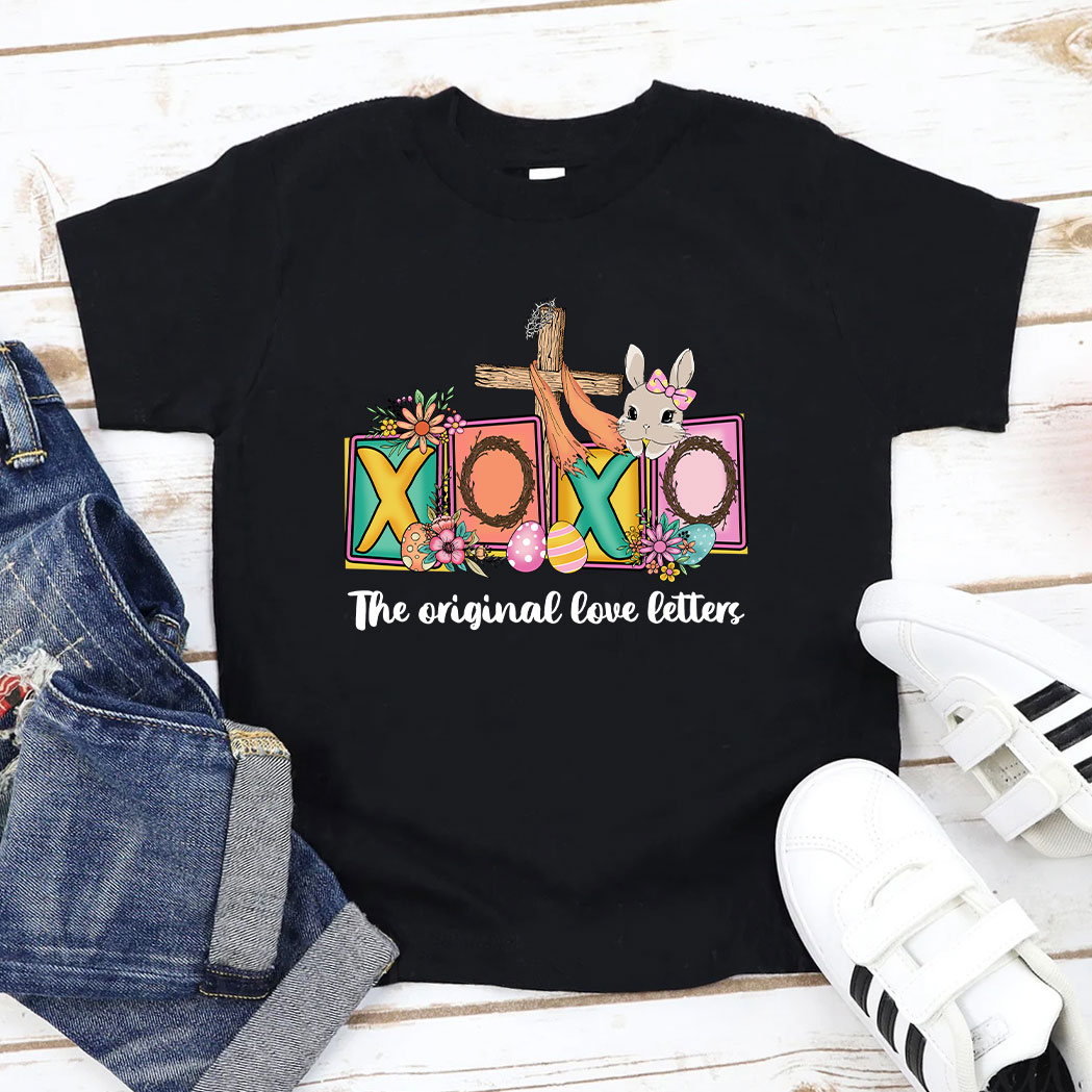 The Original Love Letters Religious Easter Christian Kids T Shirt