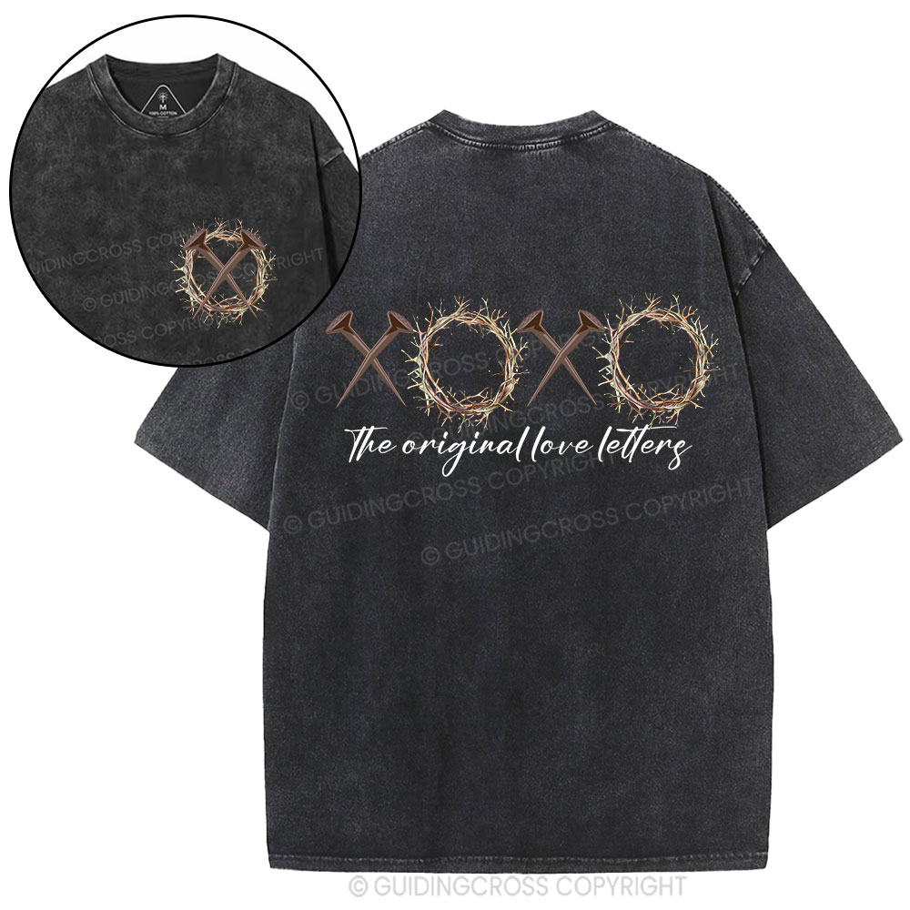 XOXO Original Love Letters Christian Washed T-Shirt