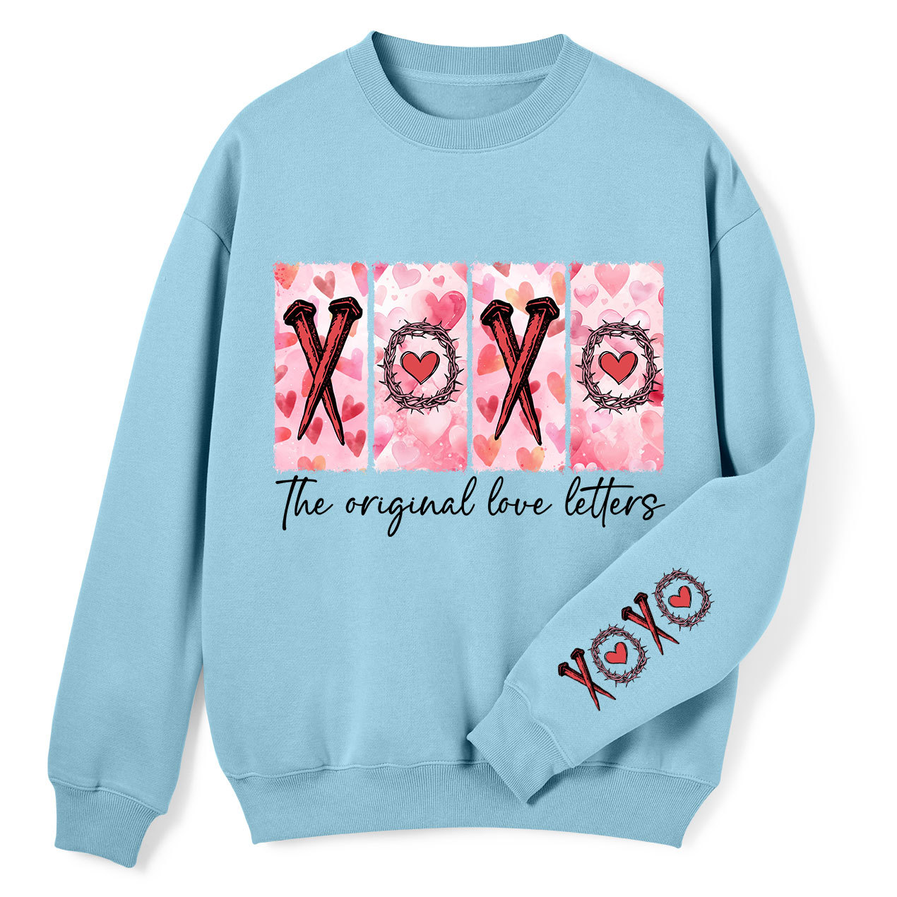 XOXO The Original Love Letters Christian Fleece Sweatshirt