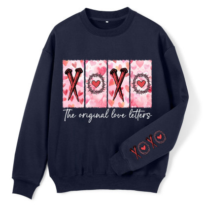 XOXO The Original Love Letters Christian Fleece Sweatshirt