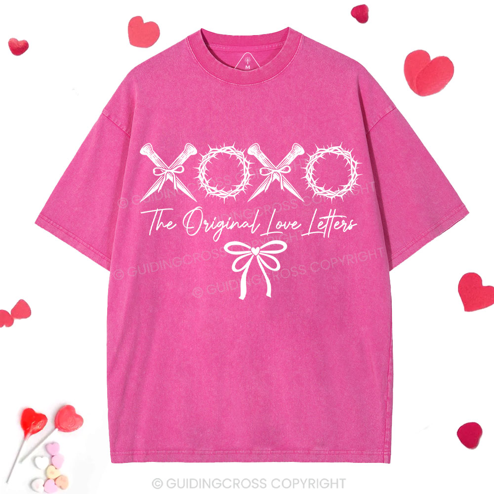 XOXO The Original Love Letters Christian Washed T-Shirt
