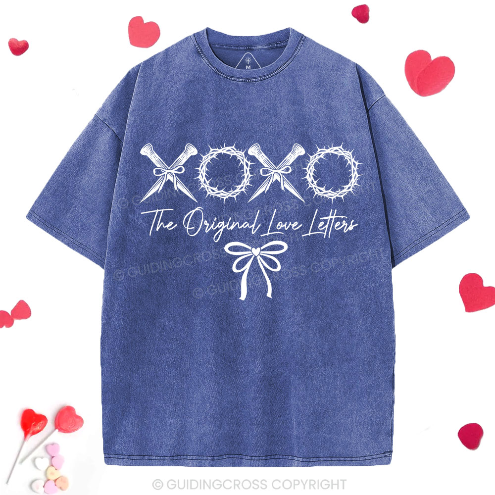 XOXO The Original Love Letters Christian Washed T-Shirt
