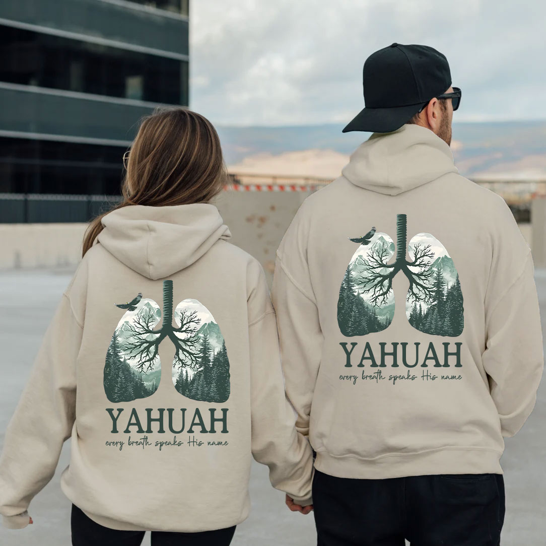 YAHUAH Nature Christian Fleece Hoodie Set