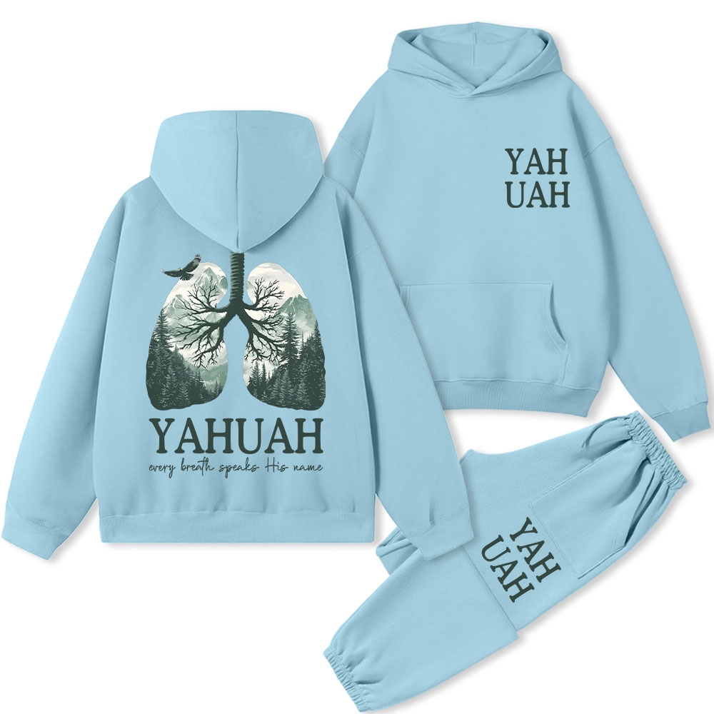 YAHUAH Nature Christian Fleece Hoodie Set