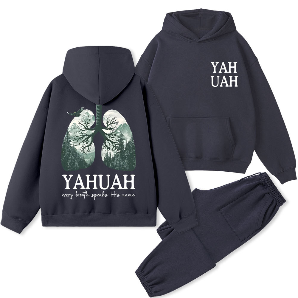 YAHUAH Nature Christian Fleece Hoodie Set