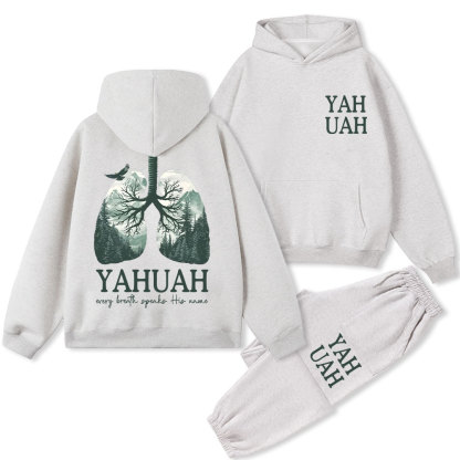 YAHUAH Nature Christian Fleece Hoodie Set