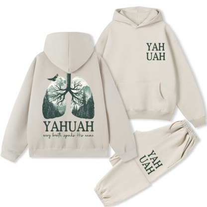 YAHUAH Nature Christian Fleece Hoodie Set