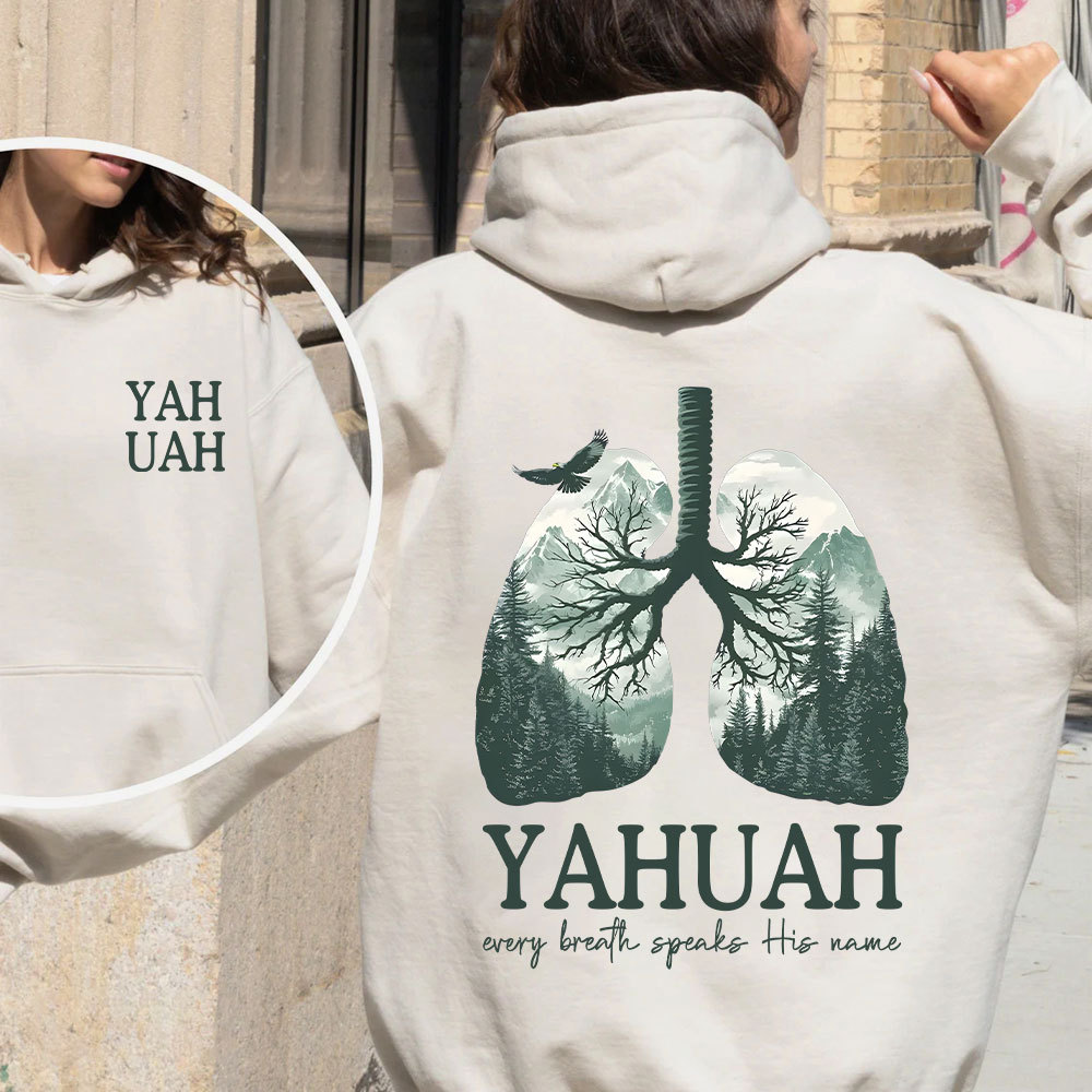 YAHUAH Nature Christian Fleece Hoodie Set