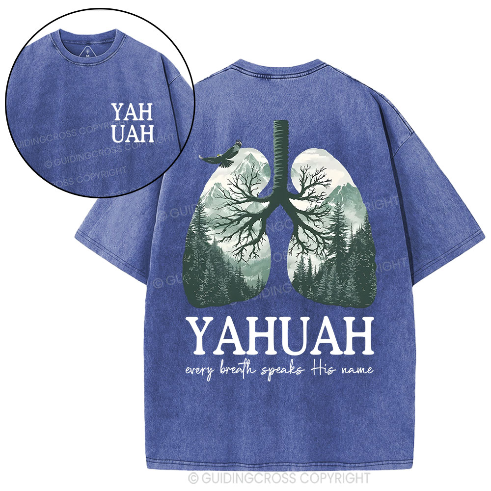 YAHUAH Nature Christian Washed T-Shirt