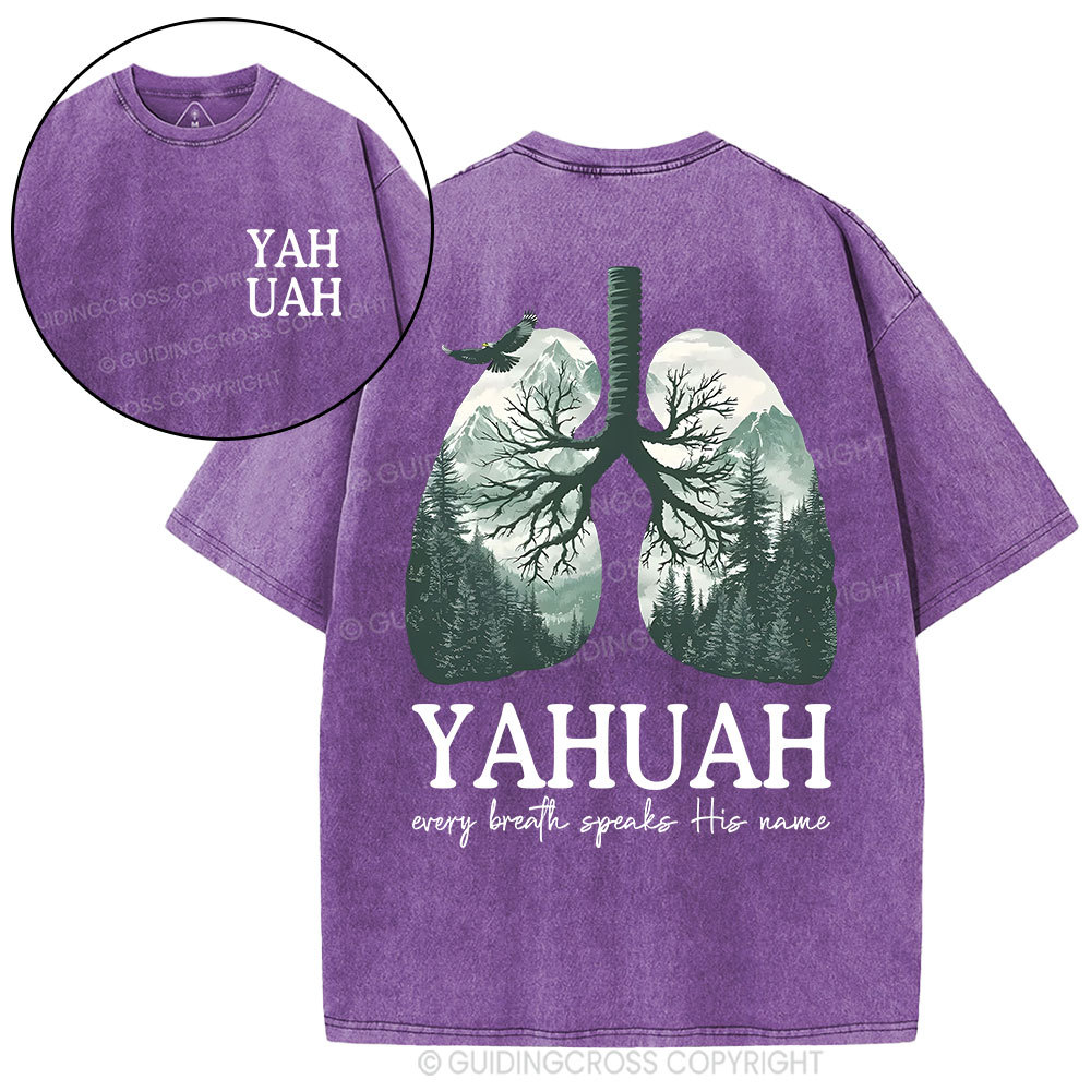YAHUAH Nature Christian Washed T-Shirt