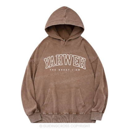 YAHWEH Christian Washed Hoodie