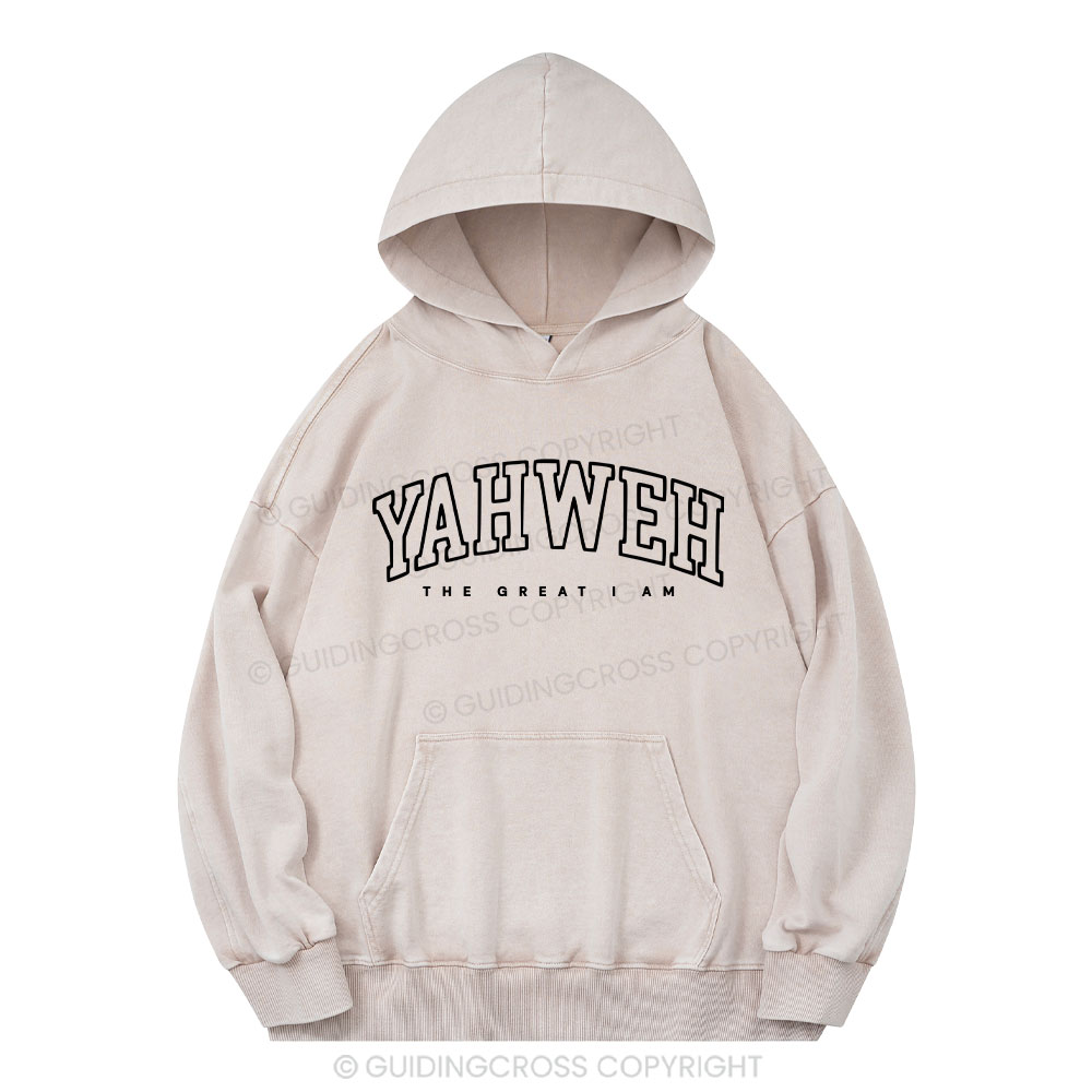 YAHWEH Christian Washed Hoodie