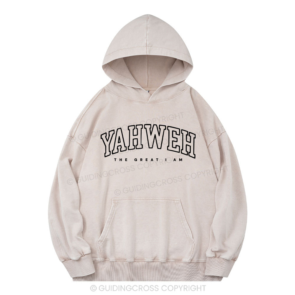 YAHWEH Christian Washed Hoodie