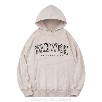 YAHWEH Christian Washed Hoodie