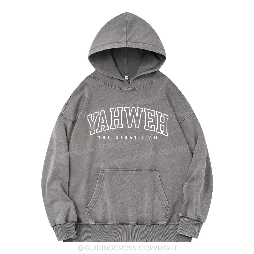 YAHWEH Christian Washed Hoodie