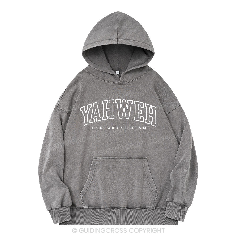 YAHWEH Christian Washed Hoodie