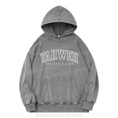 YAHWEH Christian Washed Hoodie