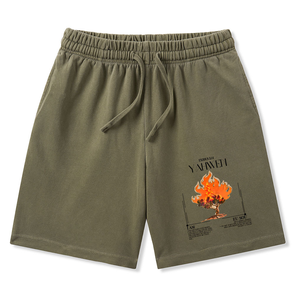 YAHWEH Christian Washed Shorts