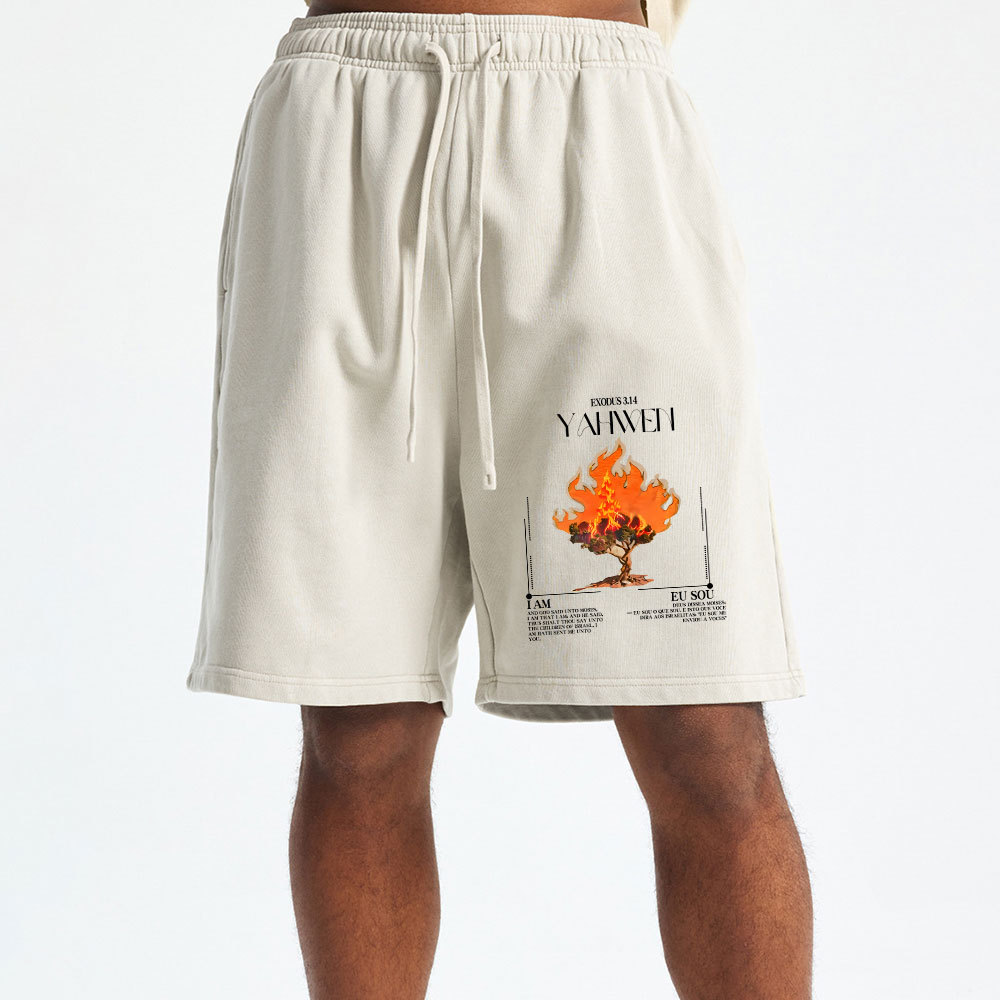 YAHWEH Christian Washed Shorts