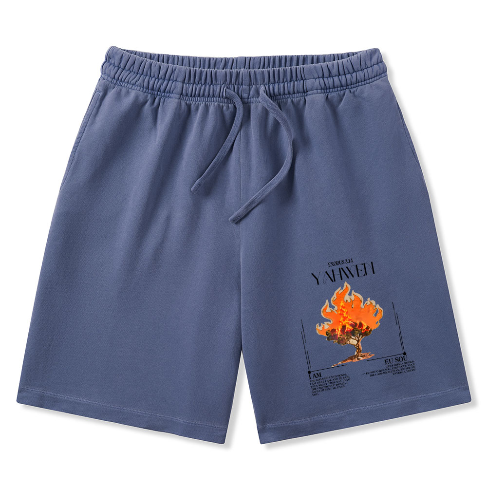 YAHWEH Christian Washed Shorts