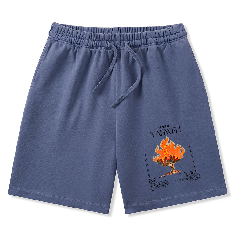 YAHWEH Christian Washed Shorts