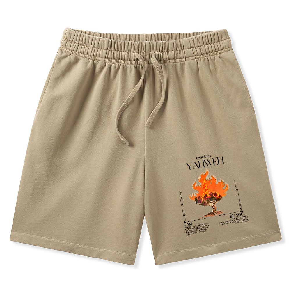 YAHWEH Christian Washed Shorts