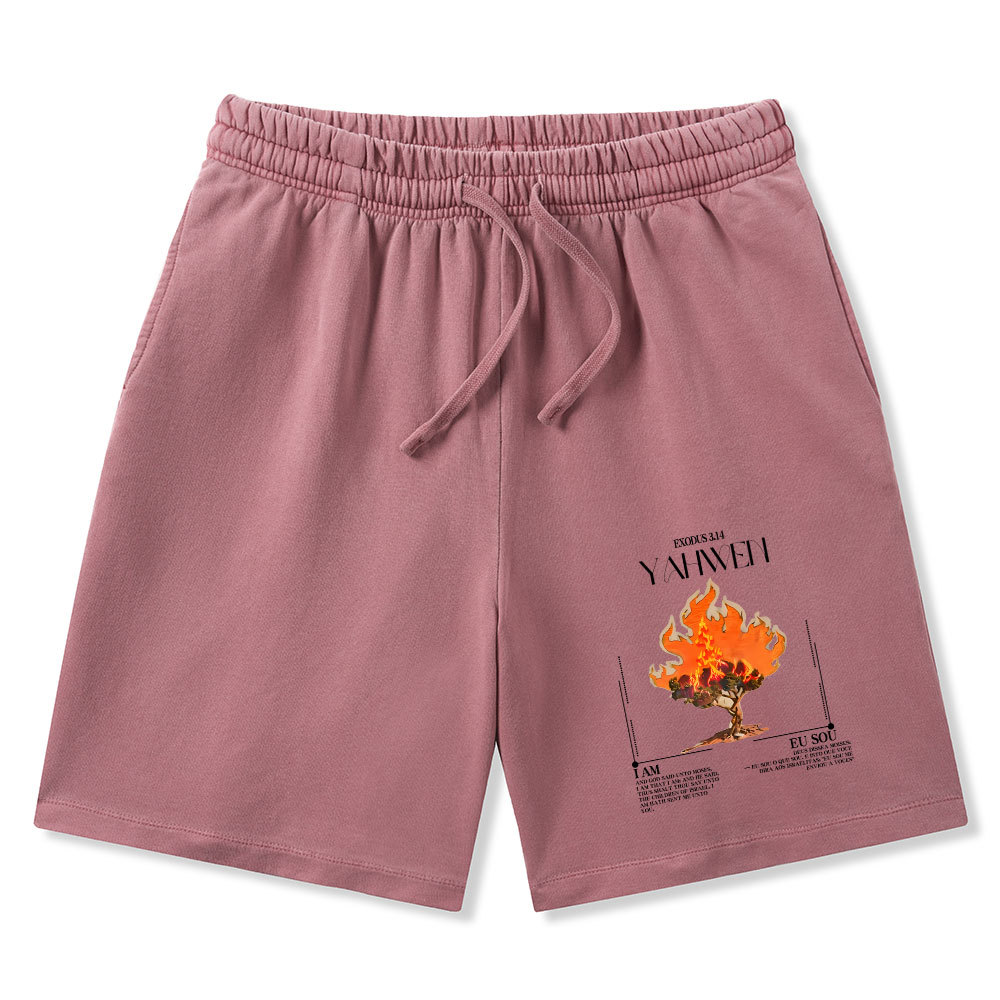 YAHWEH Christian Washed Shorts