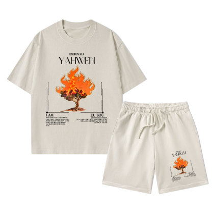 YAHWEH Christian Washed T-Shirt & Shorts
