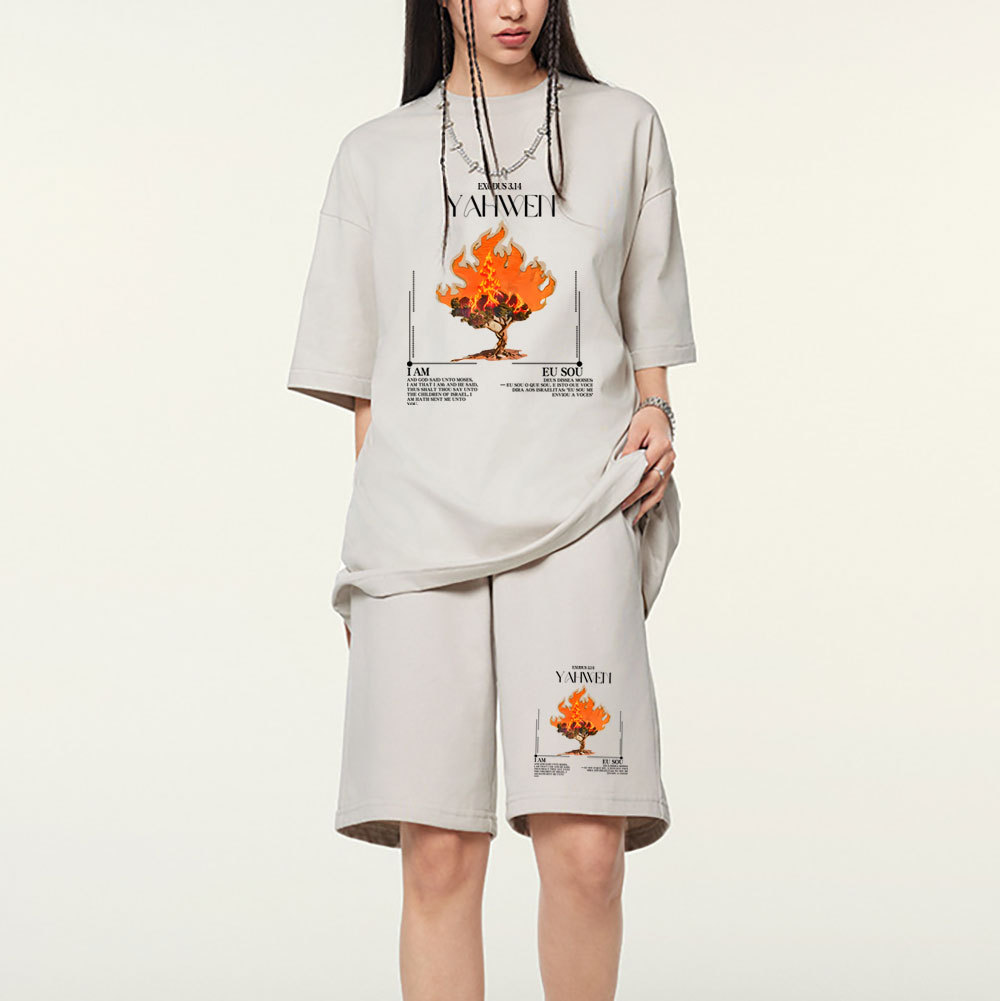 YAHWEH Christian Washed T-Shirt & Shorts