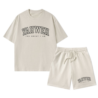 YAHWEH Christian Washed T-Shirt & Shorts