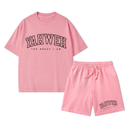 YAHWEH Christian Washed T-Shirt & Shorts