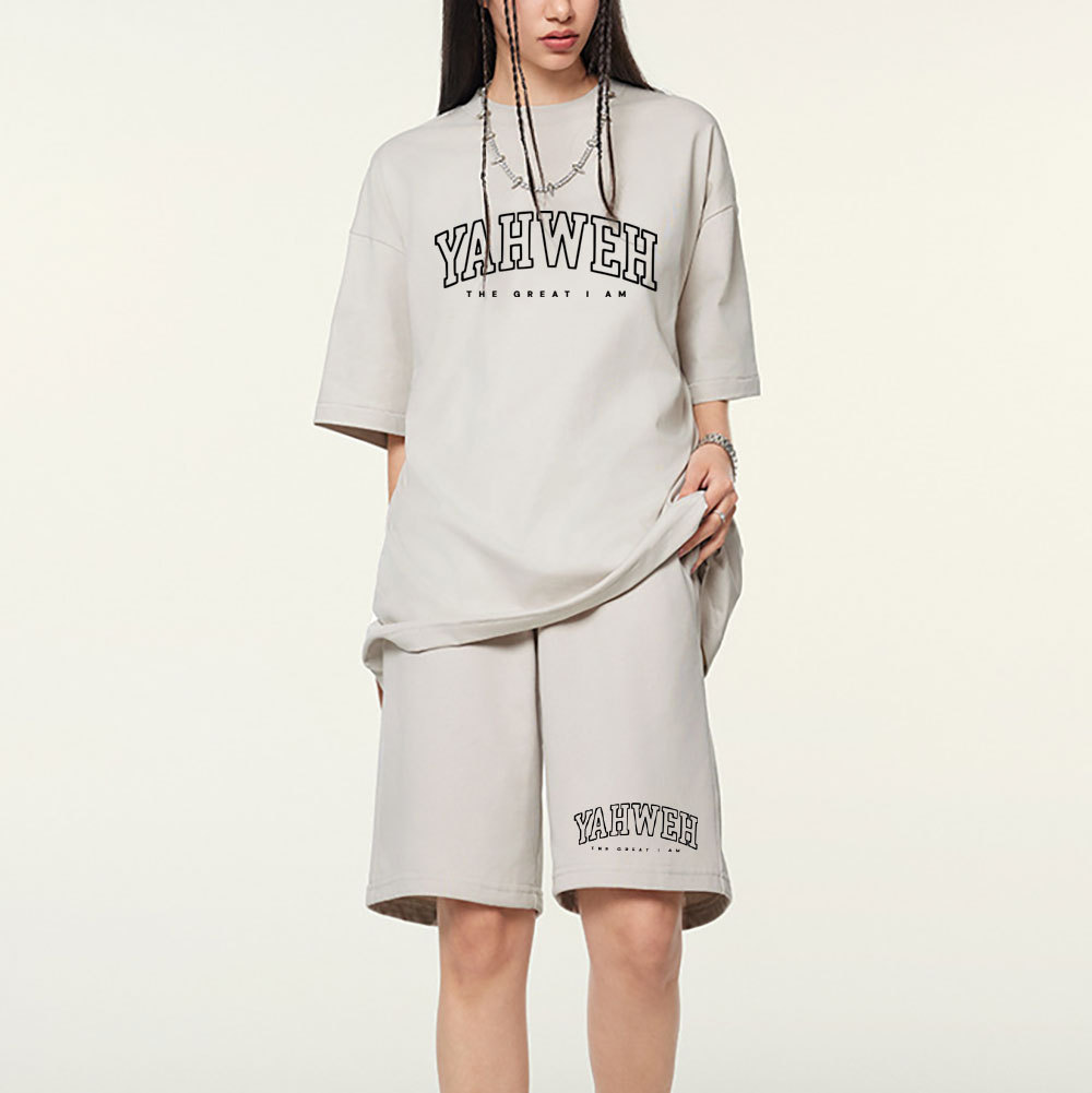 YAHWEH Christian Washed T-Shirt & Shorts