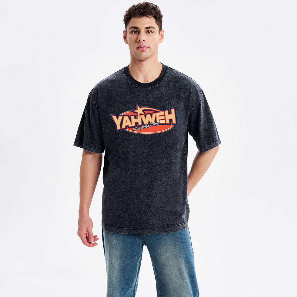 YAHWEH I Am Who I Am Christian Washed T-Shirt