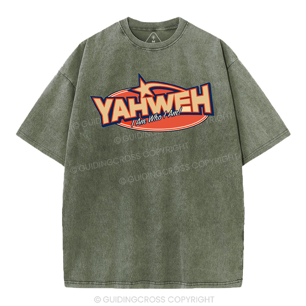 YAHWEH I Am Who I Am Christian Washed T-Shirt