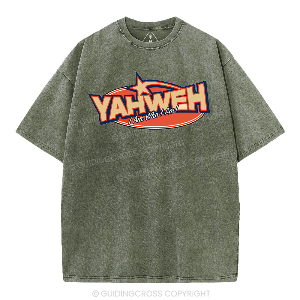 YAHWEH I Am Who I Am Christian Washed T-Shirt